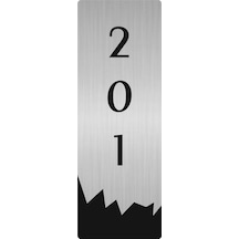 Metal Departman Kapı İsimliği, Yönlendirme Levhası 201 Dikey 5x20 Cm Gümüş Renk