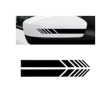 Evrensel Su Geçirmez Araba Dikiz Aynası Çıkartması Çizgili Araba Garland Çıkartması Floresan Uyarı Dekoru Stil Aksesuarları