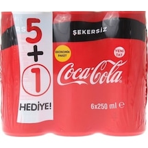 Coca-Cola Şekersiz Kutu 6 x 250 ML