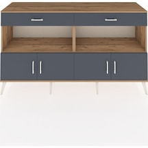 Hyperion Konsol 2 Raflı 2 Çekmeceli 4 Kapaklı 176x44x99 Çam-antra Çam-antrasit