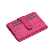 West Polo Hakiki Deri Patlı Bol Kartlıklı Kağıt Para Bölmeli Unisex Kartlık Tr115 Fuşya