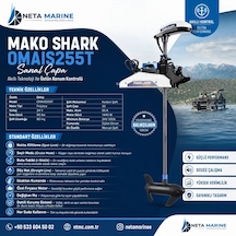 Mako Shark Omaıs 255t Sanal Çapa Motoru 24v 95 Lbs 80 İnç Şaft Fırçasız