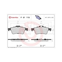 Renault Laguna 2 Arka Fren Balatasi 2001-2009 Brembo P61110