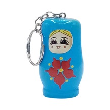 Ahşap Matruşka Bebek Anahtarlık Mavi 5cm Büyük Boy Ahşap Matruşka Bebek Anahtarlık Mavi 5cm Büyük Boy
