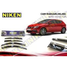 Seat Leon 2013 Sonrası Kromlu Cam Rüzğarlığı 4Lü Set Niken