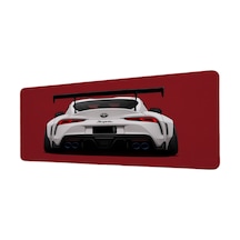 Toyota Supra Mk5 Beyaz Spor Araba 40x90 Cm Oyuncu Mousepad Kaymaz Taban Büyük Boy Mousepad