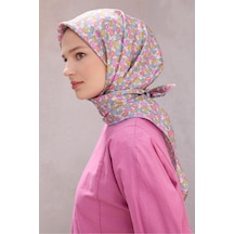 Belli % 100 Twill İpek Eşarp 4204d 80 Azur