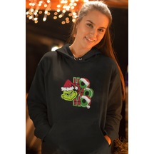 Grinch Hohoho Yenı Yıl Kapşonlu Sweatshirt 001