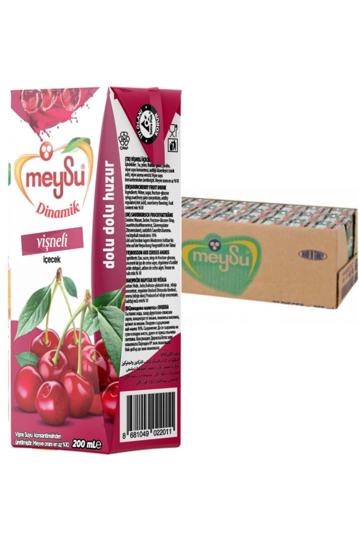 Dinamik Vişneli İçecek 200 Ml 27'li 1 Koli