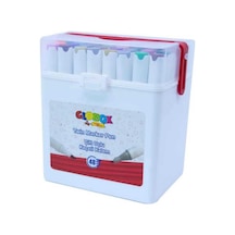 Globox Twin Marker Set Çift Uçlu Keçeli Kalem 48 Renk Plastik Çantalı Çok Renkli