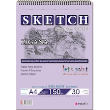 Sketchbook Zigana A4 Spiralli 150 G 30 Yaprak Eskiz Defteri