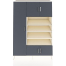 Kronos Dolap 10 Raflı 5 Kapaklı 132x59x195 Aytaşı-antrasit/ay... Aytaşı