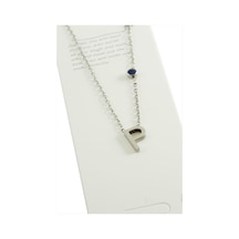 Gümüş - 507 - Renkli Harfli Çelik - Shophnrl - Kolye P