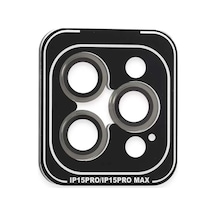 İphone 15 Pro Max Pvd Metal Kamera Lens - Gri Diğer