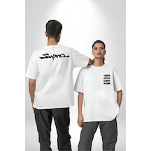 Toyota Supra Mk Serisi Beyaz Oversize Unisex Ön Ve Sırt Baskılı Tişört Beyaz