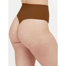 Mistirik Montela Model Bel Şekillendirici Seamless String Slip Korse Kahve Renk Kahverengi