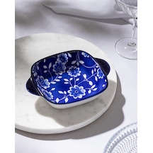 Madame Coco Reve Bleu Vista Kare Tabak - 17 Cm - Mavi/beyaz 8684427225387 Çok Renkli