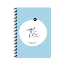 Hisli Şeyler A4 Kareli Spiralli Stickerli Defter Gözüm Yükseklerde Çok Renkli