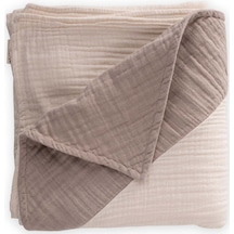 Cigit Üçgen Köşeli Dört Kat Battaniye 85x90 Cm Vizon Krem