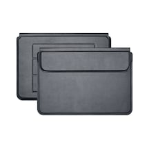 Cbtx Deri Su Geçirmez 13.3" MacBook Air Laptop Çantası Taşıma Kılıfı  Siyah