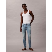 Calvin Klein Erkek Normal Bel Boru Paça Cep Detay Denim Kumaş Mavi Jeans Lv04re700g-2tg-12589 Mavi