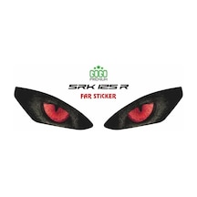Rks Srk 125 R 2023 - 2025 Uyumlu Far Sticker Kırmızı Standart