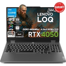 Lenovo LOQ 15IAX9 83GS00PFTRAT76 i5-12600HX 32 GB 256 GB SSD RTX4050 15.6" Free Dos Dizüstü Bilgisayar