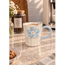 Petal Lüsterli İnci Porselen Kupa 360 Ml-7753 Çok Renkli