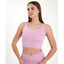 Aurafit Arkası Halter Kesim U Yaka Spor Sütyeni/büstiyer/croptop- Beyaz