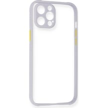 Apple Uyumlu  iPhone 12 Kılıf Miami Şeffaf Silikon Lila