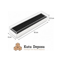 6x16x2,5 Cm Asetat Kapaklı Tespih Ve Takı Kutusu-beyaz Demonte 50 Adet