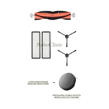 Xiaomi Mop 2 Pro 3d Dıkkat:kameralı-plus Global Uyumlu Yedek Firça Hepa Filtre Seti-5 Parça