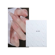 Ombre Efekt French Tırnak Sticker Beyaz Nail Art Sd-1933