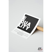 Equality Tanım Posteri, Çerçevesiz Yüksek Kalite Duvar Afişi - Motivasyon Hediyesi
