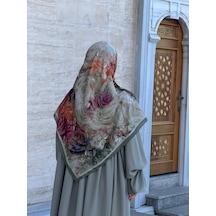 Qalortex Scarf Pamuklu Soft Âlâ Desen Eşarp-çağla Çağla