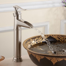 Banyo Çanak Lavabo Bataryası Mat Krom Nikel