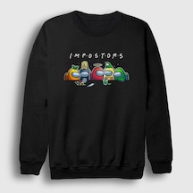 Presmono Unisex Impostors Among Us Sweatshirt Siyah