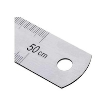 Metal Çelik Cetvel - 50Cm Beyaz
