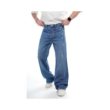 Baggy Mavi Jean Denim Pantolon Mavi