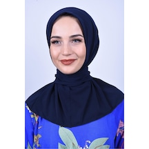 Çıt Çıtlı Bone Tesettür Mayo Üstü Uyumlu Deniz Ve Havuz Bonesi Hijab Lacivert K.lacivert