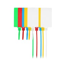 100 Adet Renkli Karışık Plastik Mühürlü Nakliye Etiketleri, Güvenlik Mühürlü Su Geçirmez Etiket Bağları, Büyük Si