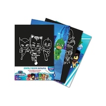 Pjmasks Sihirli Resim Boyama Ahşap Kalem Hediyeli