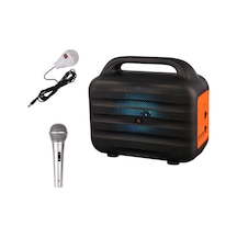 Mikrofonlu Bluetooth Hoparlör Güneş Enerjili Kamp Lambası Powerbank Fm-sd Kart-usb Girişli Şarjlı