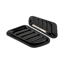 Universal Dekoratif Kaput Havalandırma Izgarası Seti - Piano Black 2 Adet