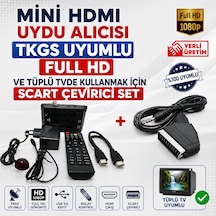Ncpline Lg Uyumlu Mini Hdmı Uydu Alıcısı Tkgs Uyumlu Full Hd Ve Tüplü Tvde Kullanmak İçin Scart Çevirici Set