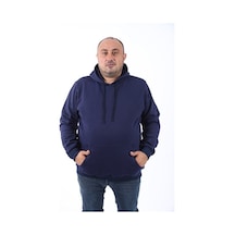 Starbattal Büyük Beden Erkek Basic Sweat Kapüşonlu 11700-73 Lacivert