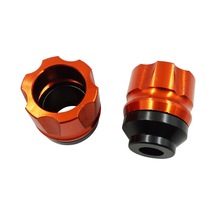 Sones 2 Çift Motosiklet Anti-Düşme Cnc Alüminyum Alaşımlı Çarpışma Önleyici Ve Şok Emici Ön Çatal Bardak Turuncu