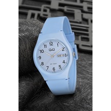Q&Q QCG21206 Soft Mavi Su Geçirmez Çift Takvimli Unisex Kol Saati