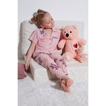 Lela Kız Çocuk Pijama Takımı 6576001 Açık Pembe