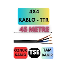 Öznur 4x4 Ttr Kablo Metre Seçenekli Siyah - 45 Metre